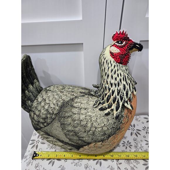 NWT John Derian for Target Chicken Pillow – Beaded Decorative Accent - Picture 4 of 16